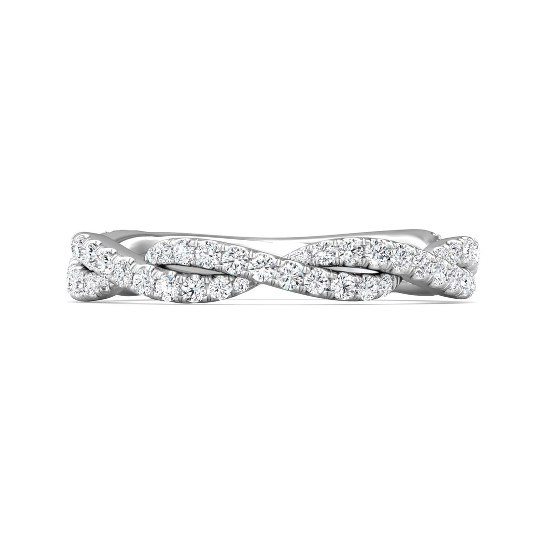 Platinum White Micropave Wedding Band from the Micropave collection - CM07XSWB-1_PlatW
