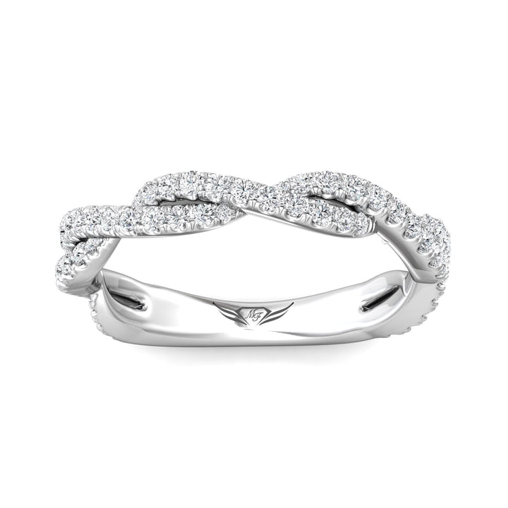 Platinum White Micropave Wedding Band from the Micropave collection - CM07XSWB-1_PlatW
