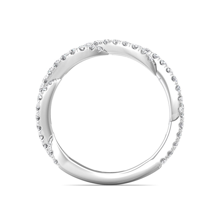 14K Gold White Micropave Wedding Band from the Micropave collection - CM07XSWB-1_14KW