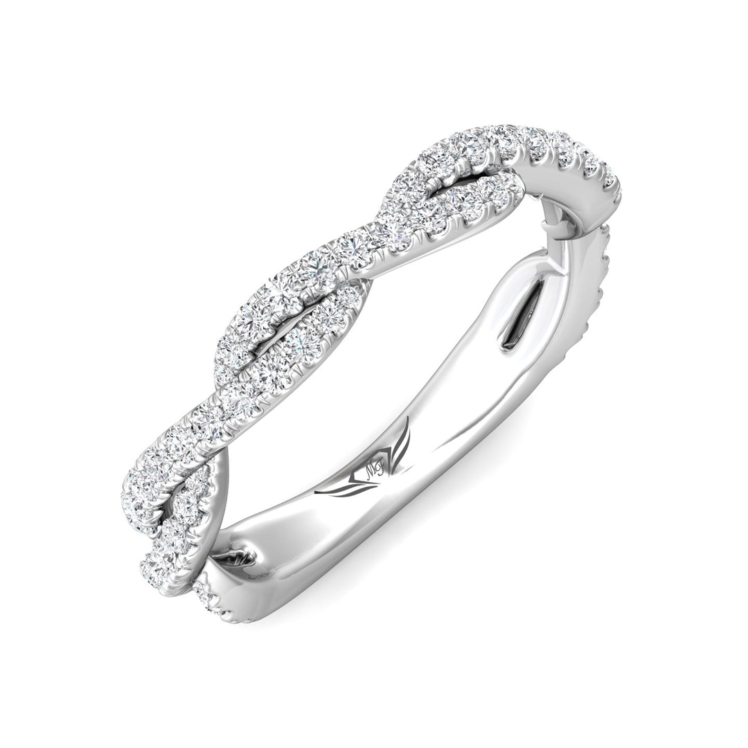 Platinum White Micropave Wedding Band from the Micropave collection - CM07XSWB-1_PlatW