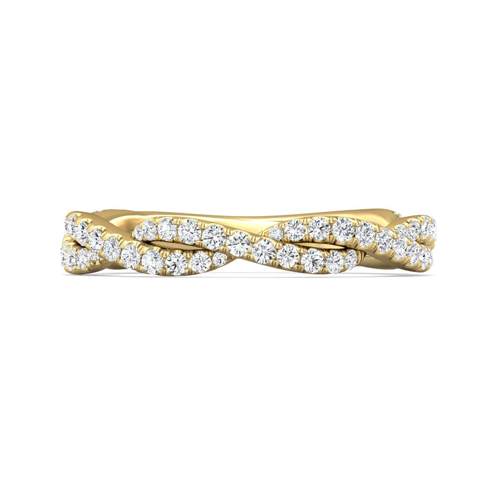 14K Gold Yellow Micropave Wedding Band from the Micropave collection - CM07XSWB-1_14KY