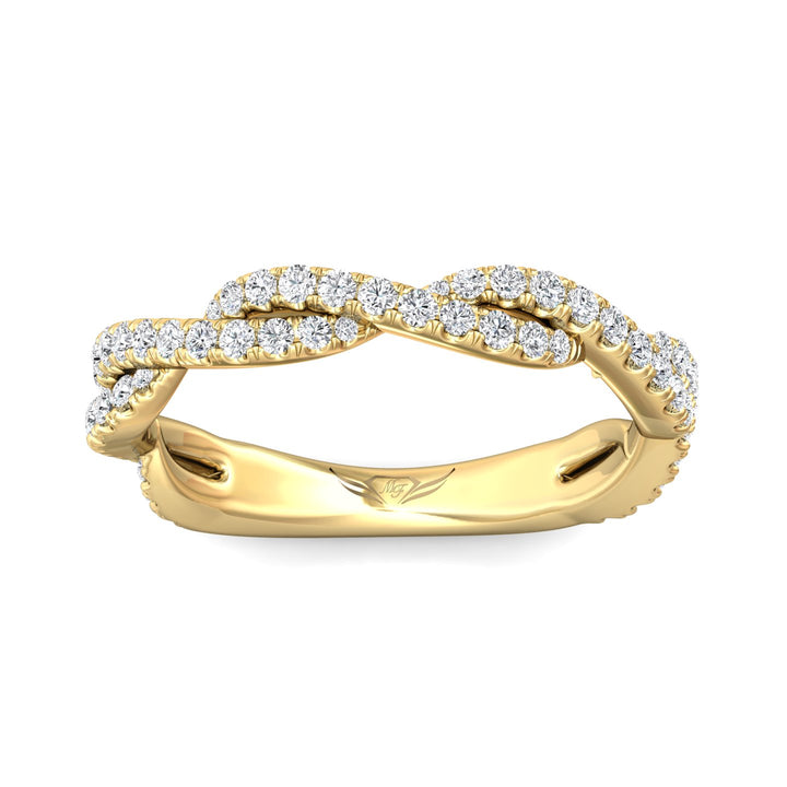 14K Gold Yellow Micropave Wedding Band from the Micropave collection - CM07XSWB-1_14KY