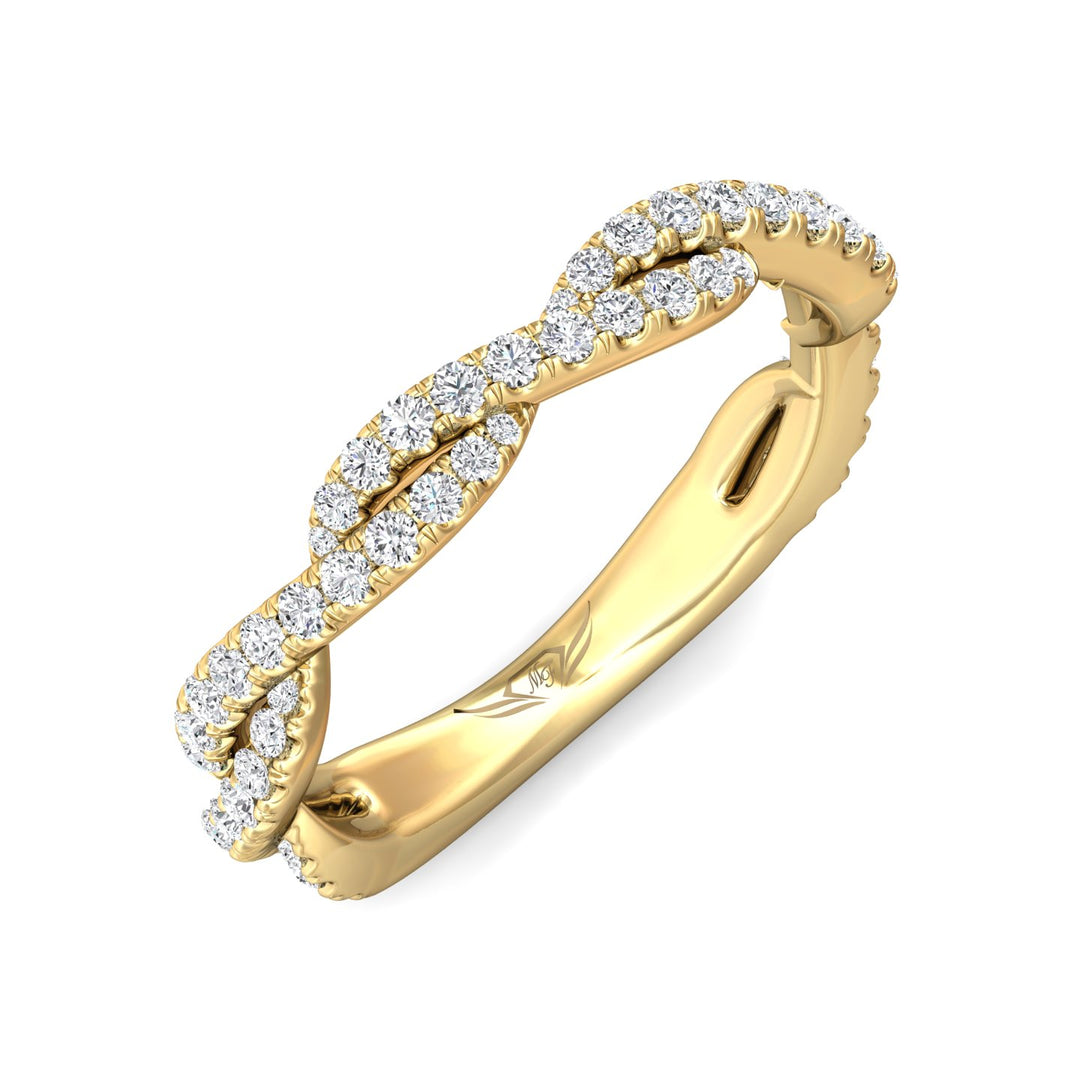 14K Gold Yellow Micropave Wedding Band from the Micropave collection - CM07XSWB-1_14KY