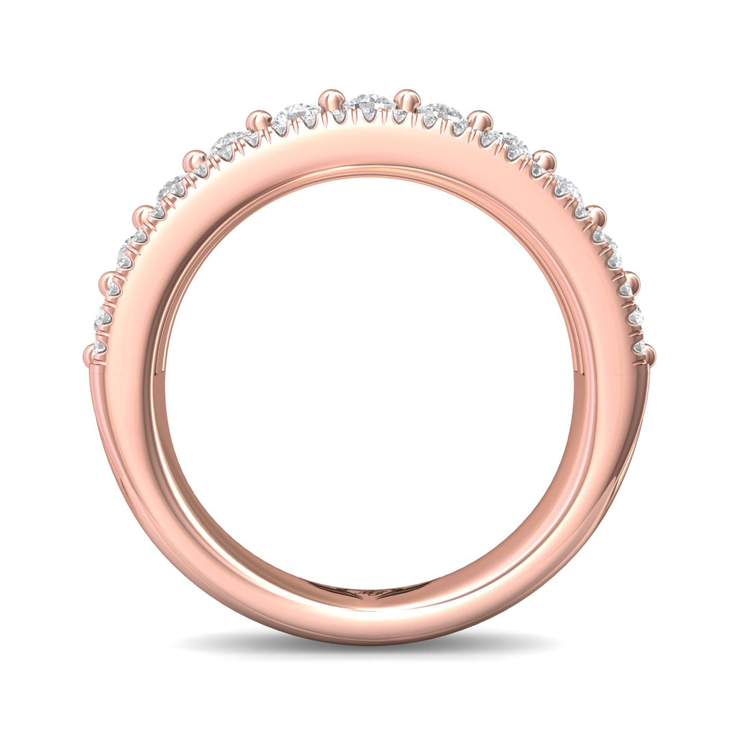 14K Gold Pink Micropave Wedding Band from the Micropave collection - CM24WB_14KP