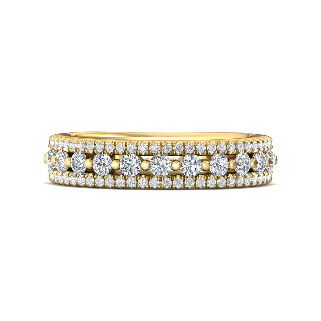 14K Gold Yellow Micropave Wedding Band from the Micropave collection - CM24WB_14KY