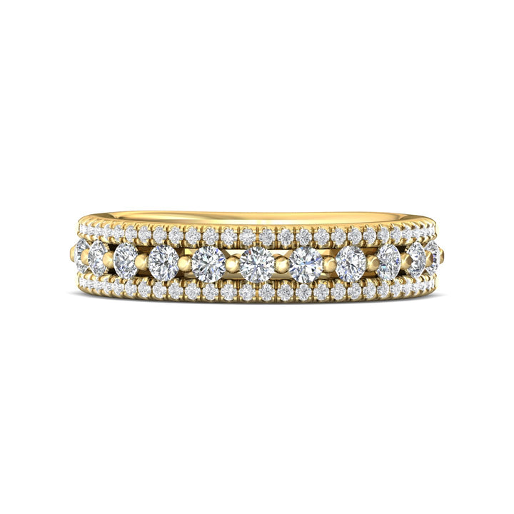 14K Gold Yellow Micropave Wedding Band from the Micropave collection - CM24WB_14KY