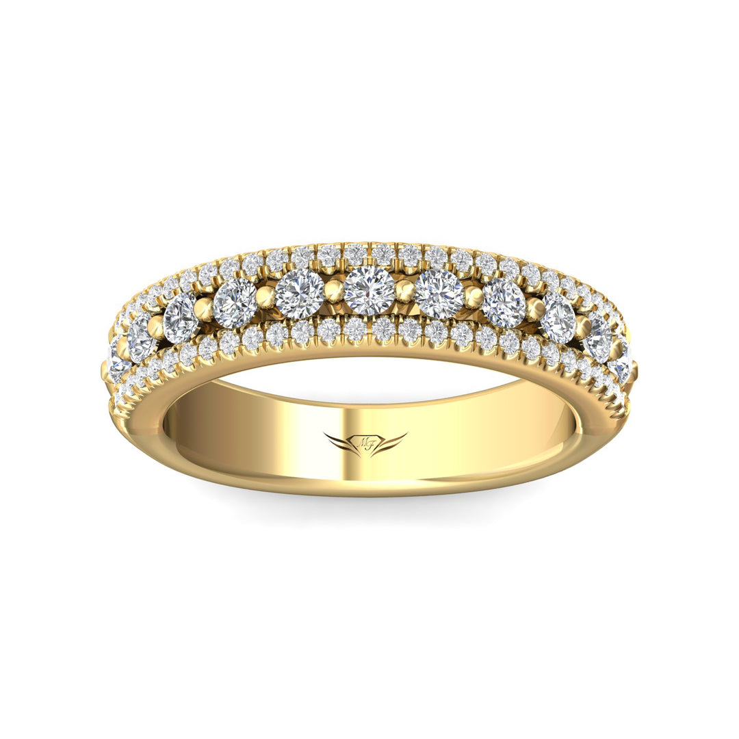 14K Gold Yellow Micropave Wedding Band from the Micropave collection - CM24WB_14KY