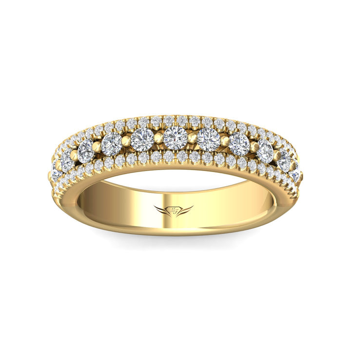 14K Gold Yellow Micropave Wedding Band from the Micropave collection - CM24WB_14KY