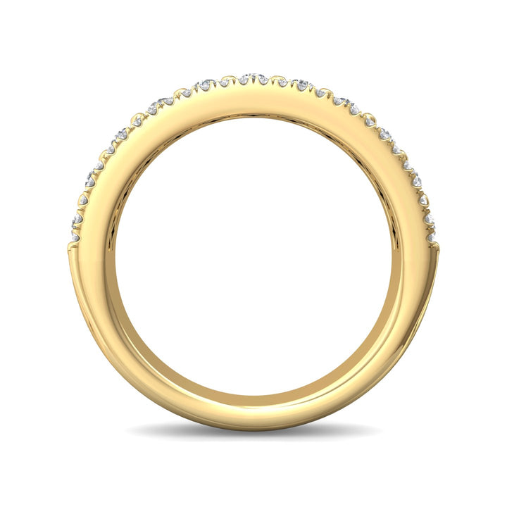 14K Gold Yellow Micropave Wedding Band from the Micropave collection - CM24WB_14KY