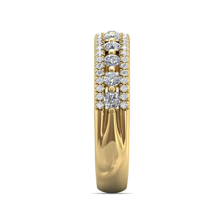 14K Gold Yellow Micropave Wedding Band from the Micropave collection - CM24WB_14KY