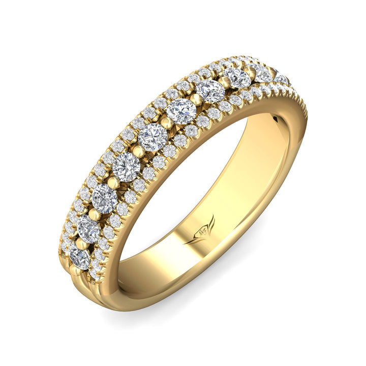14K Gold Yellow Micropave Wedding Band from the Micropave collection - CM24WB_14KY