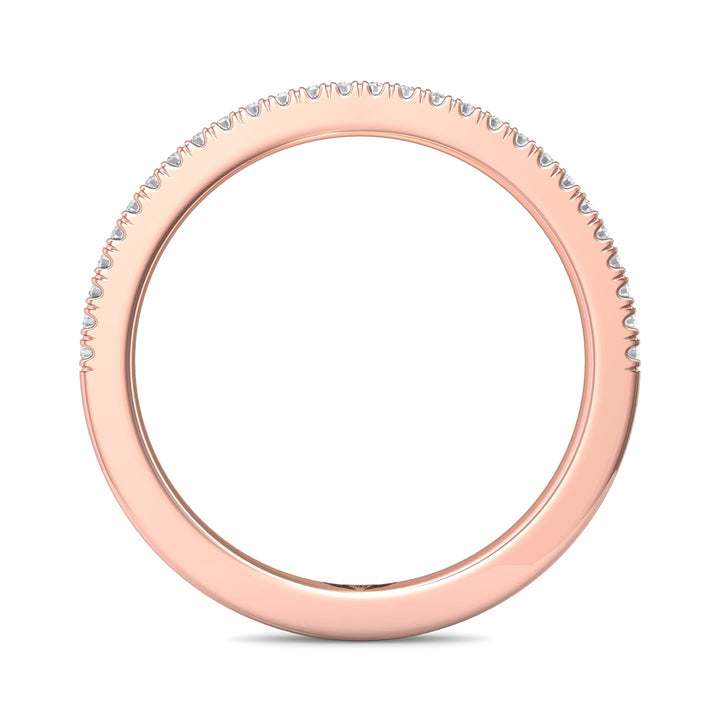 14K Gold Pink Micropave Wedding Band from the Micropave collection - CM26WB_14KP