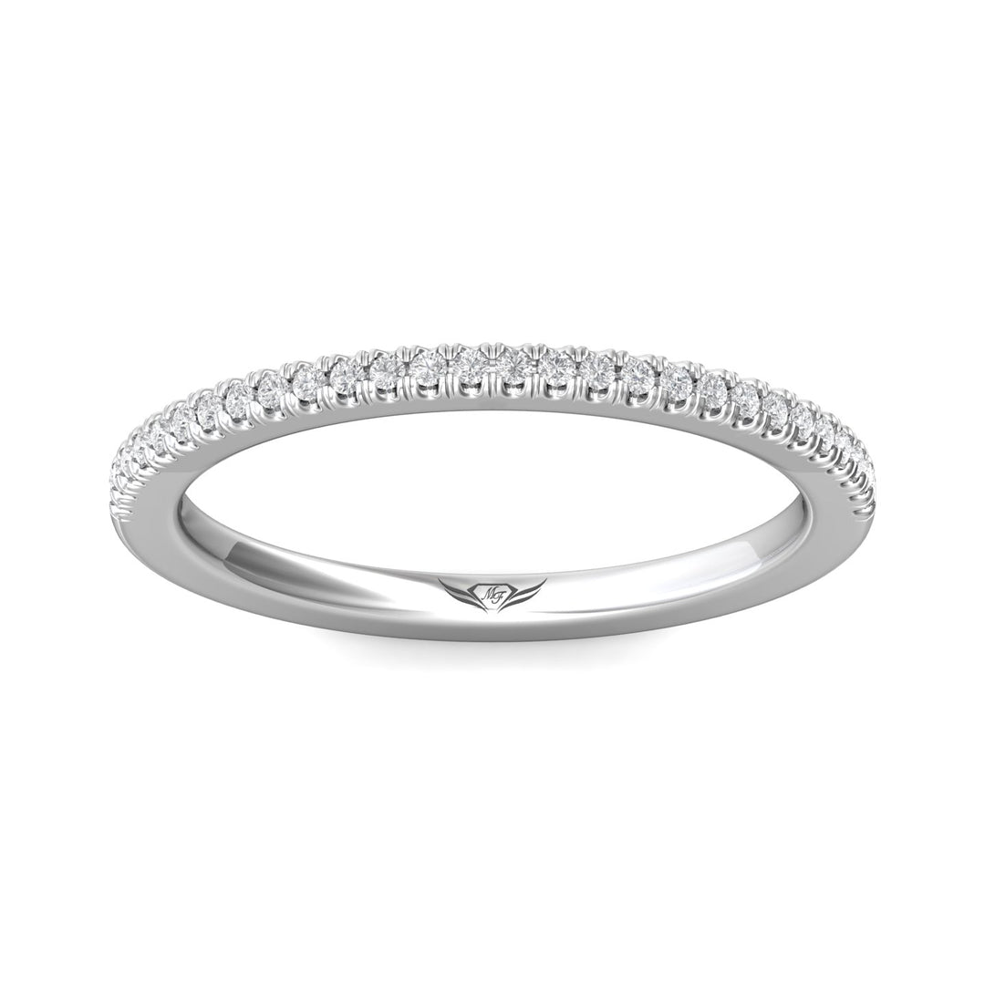 18K Gold White Micropave Wedding Band from the Micropave collection - CM26WB_18KW