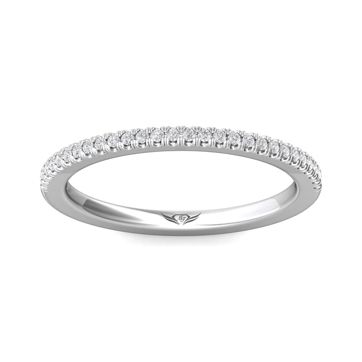 18K Gold White Micropave Wedding Band from the Micropave collection - CM26WB_18KW