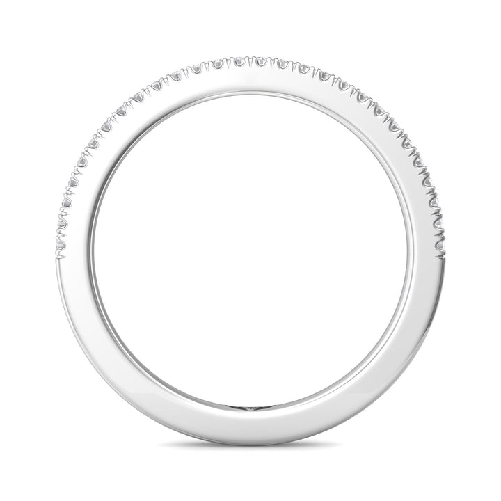 14K Gold White Micropave Wedding Band from the Micropave collection - CM26WB_14KW