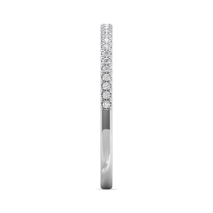 Platinum White Micropave Wedding Band from the Micropave collection - CM26WB_PlatW