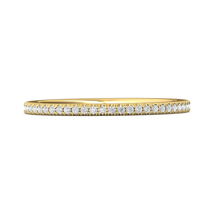 14K Gold Yellow Micropave Wedding Band from the Micropave collection - CM26WB_14KY