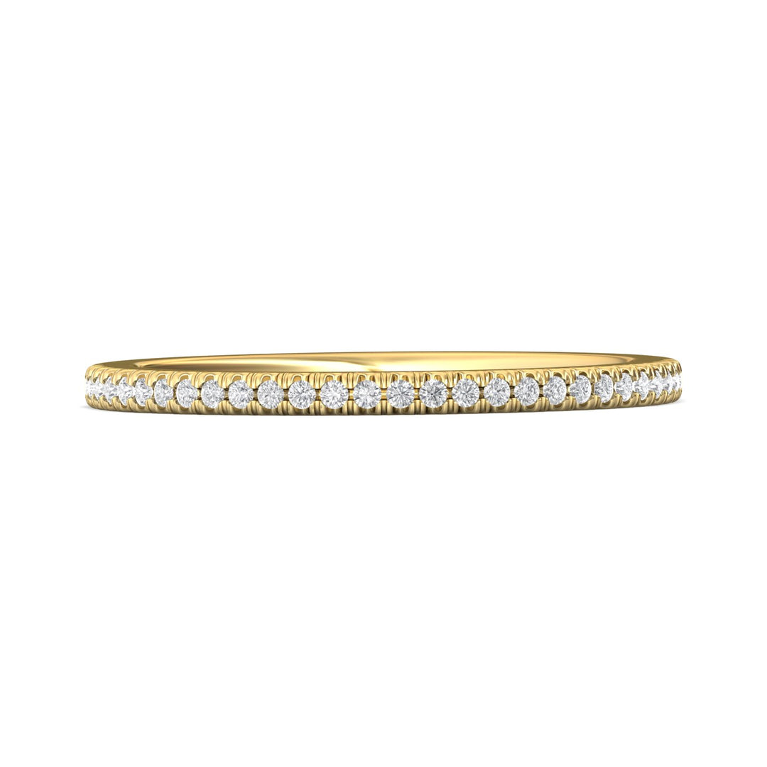 14K Gold Yellow Micropave Wedding Band from the Micropave collection - CM26WB_14KY