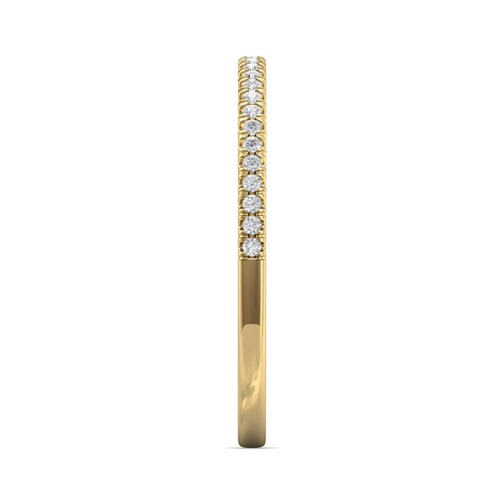 18K Gold Yellow Micropave Wedding Band from the Micropave collection - CM26WB_18KY