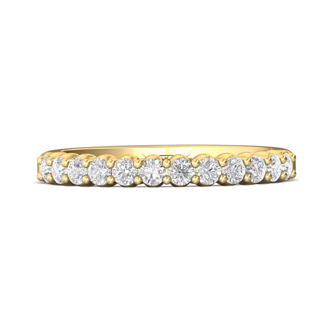 18K Gold Yellow Channel/Shared Prong Wedding Band from the Channel/Shared Prong collection - CSP04XSWB_18KY