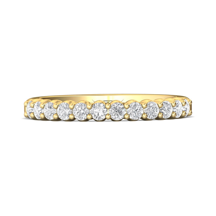 18K Gold Yellow Channel/Shared Prong Wedding Band from the Channel/Shared Prong collection - CSP04XSWB_18KY