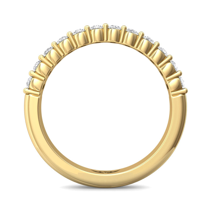 14K Gold Yellow Channel/Shared Prong Wedding Band from the Channel/Shared Prong collection - CSP04XSWB_14KY