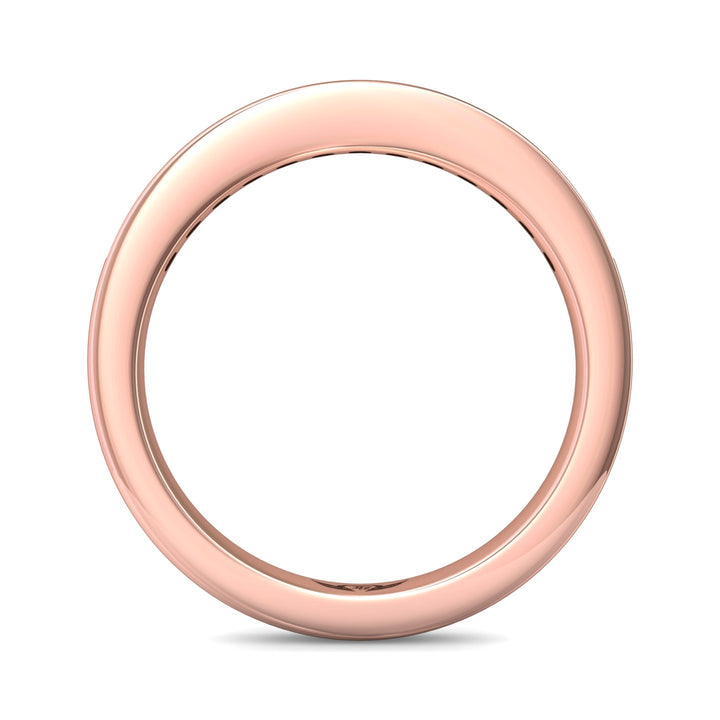 18K Gold Pink Channel/Shared Prong Wedding Band from the Channel/Shared Prong collection - CTC01WB_18KP
