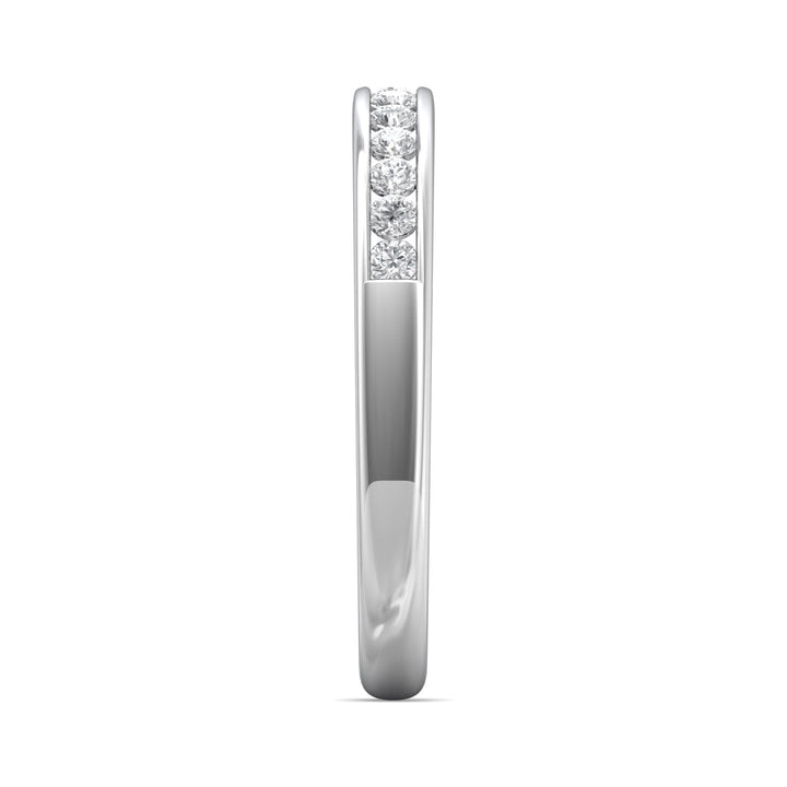 14K Gold White Channel/Shared Prong Wedding Band from the Channel/Shared Prong collection - CTC01WB_14KW
