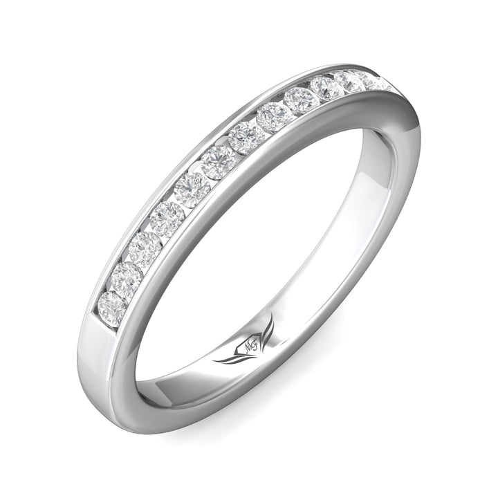 Platinum White Channel/Shared Prong Wedding Band from the Channel/Shared Prong collection - CTC01WB_PlatW