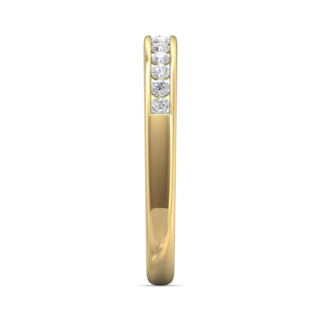 14K Gold Yellow Channel/Shared Prong Wedding Band from the Channel/Shared Prong collection - CTC01WB_14KY