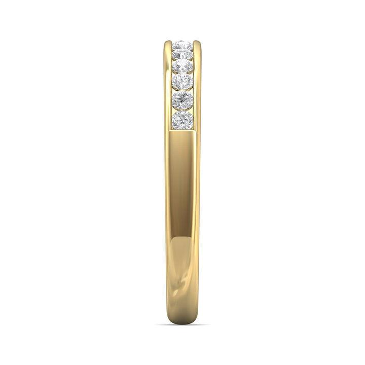 14K Gold Yellow Channel/Shared Prong Wedding Band from the Channel/Shared Prong collection - CTC01WB_14KY
