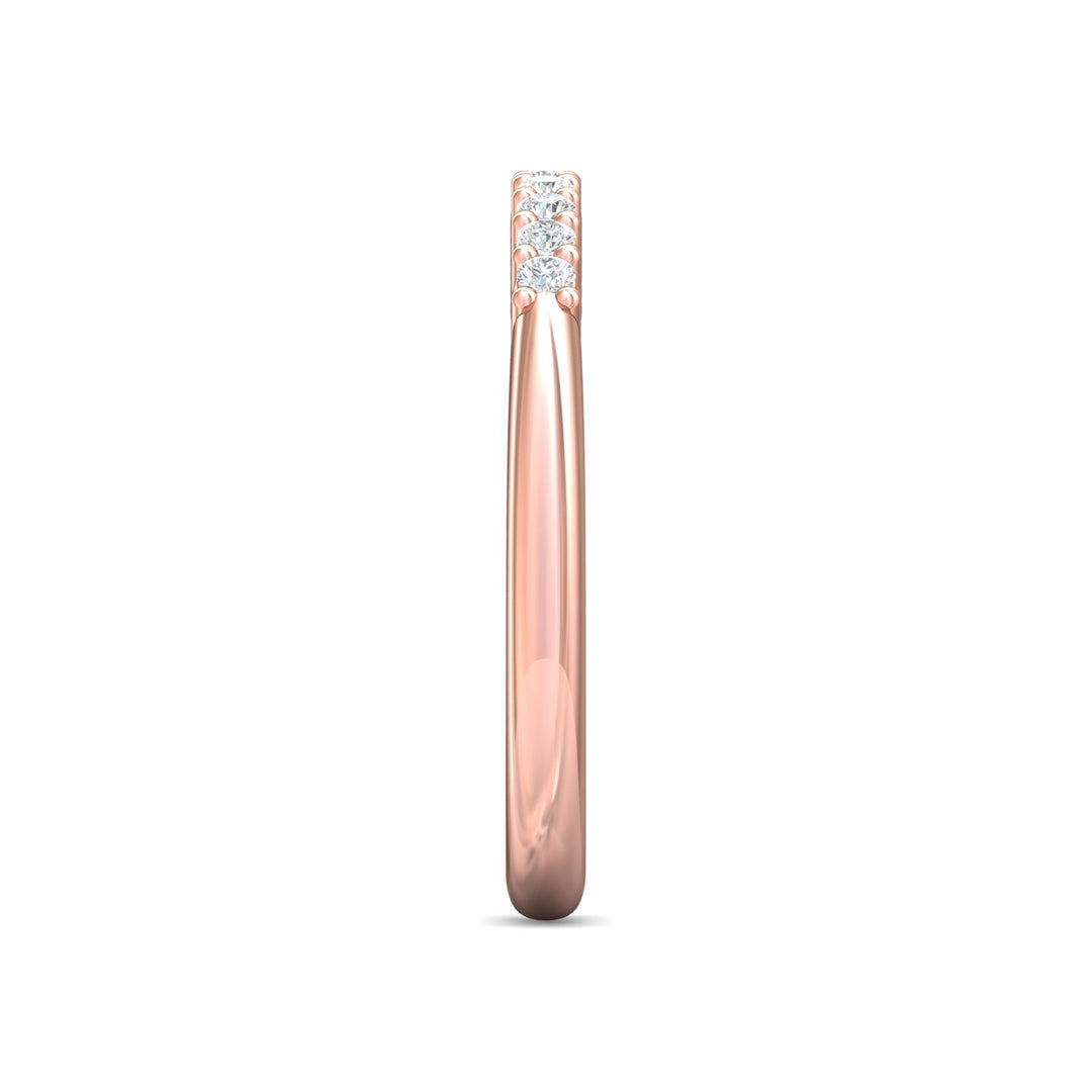 14K Gold Pink Channel/Shared Prong Wedding Band from the Channel/Shared Prong collection - CTSP01WB_14KP