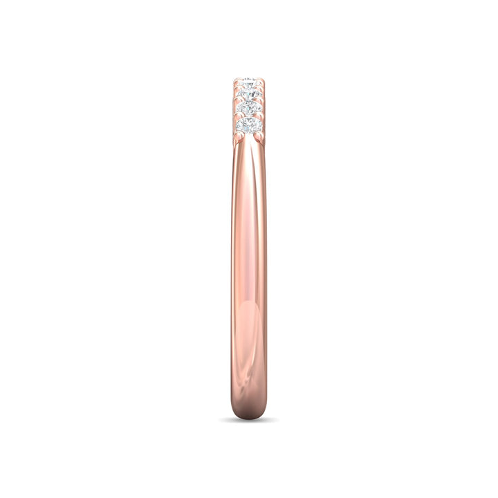 14K Gold Pink Channel/Shared Prong Wedding Band from the Channel/Shared Prong collection - CTSP01WB_14KP