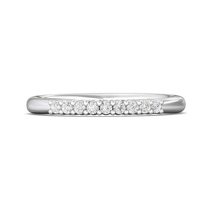 Channel/Shared Prong Wedding Band from the Channel/Shared Prong collection