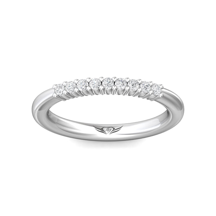 Channel/Shared Prong Wedding Band from the Channel/Shared Prong collection