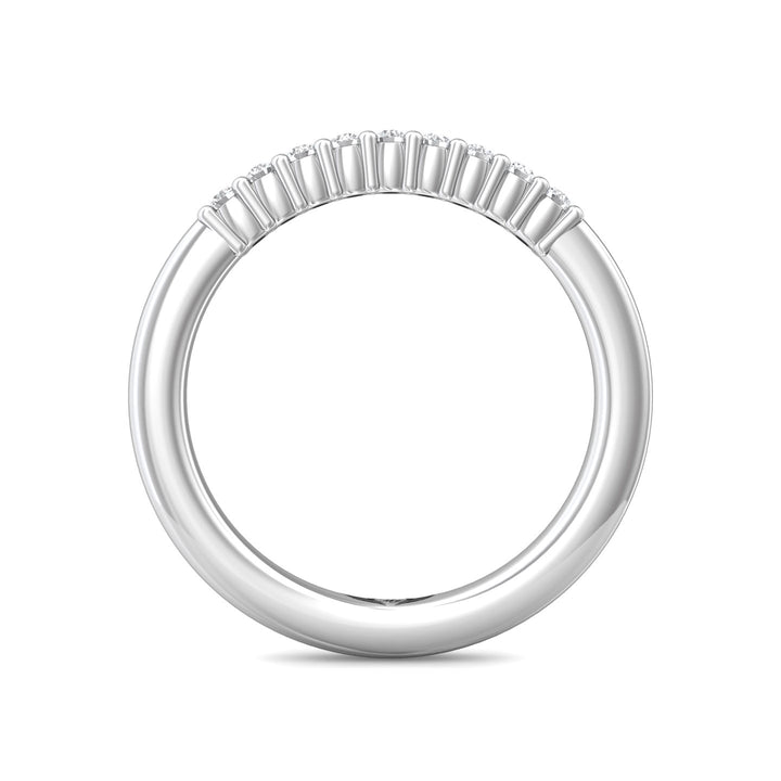 Channel/Shared Prong Wedding Band from the Channel/Shared Prong collection