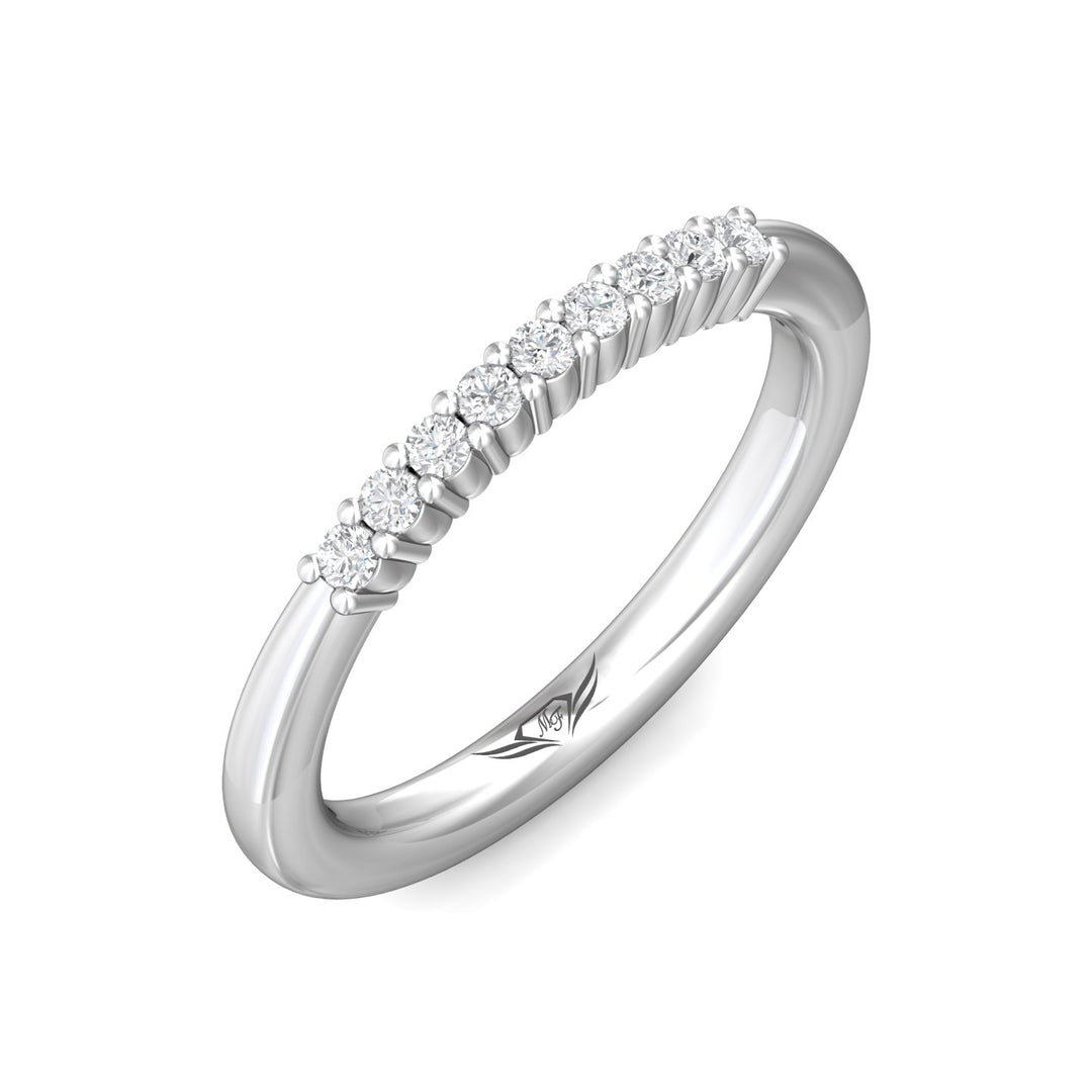 Channel/Shared Prong Wedding Band from the Channel/Shared Prong collection