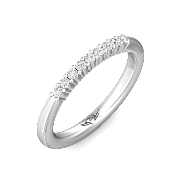 Channel/Shared Prong Wedding Band from the Channel/Shared Prong collection