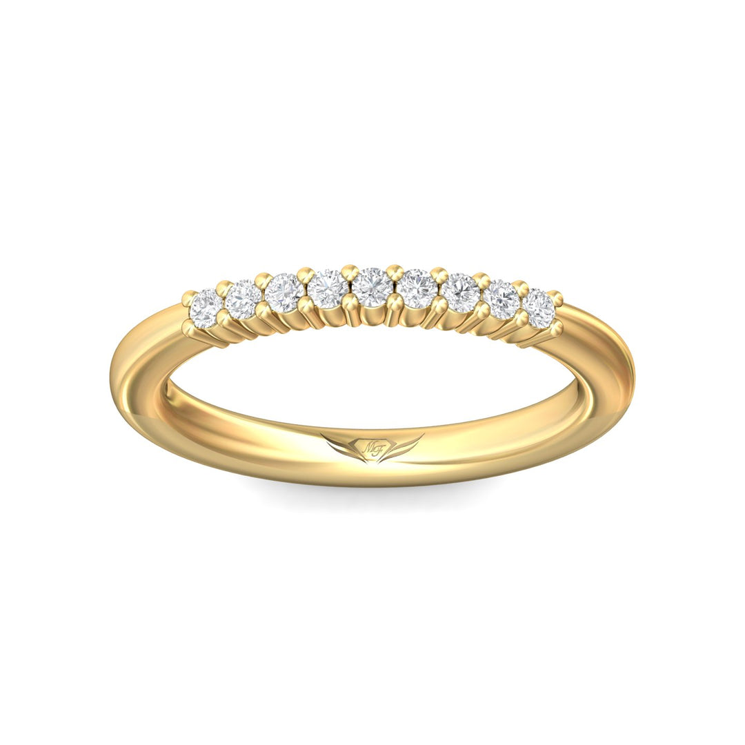 14K Gold Yellow Channel/Shared Prong Wedding Band from the Channel/Shared Prong collection - CTSP01WB_14KY