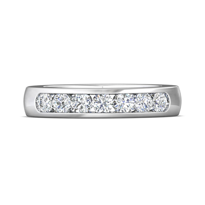 Channel/Shared Prong Wedding Band from the Channel/Shared Prong collection