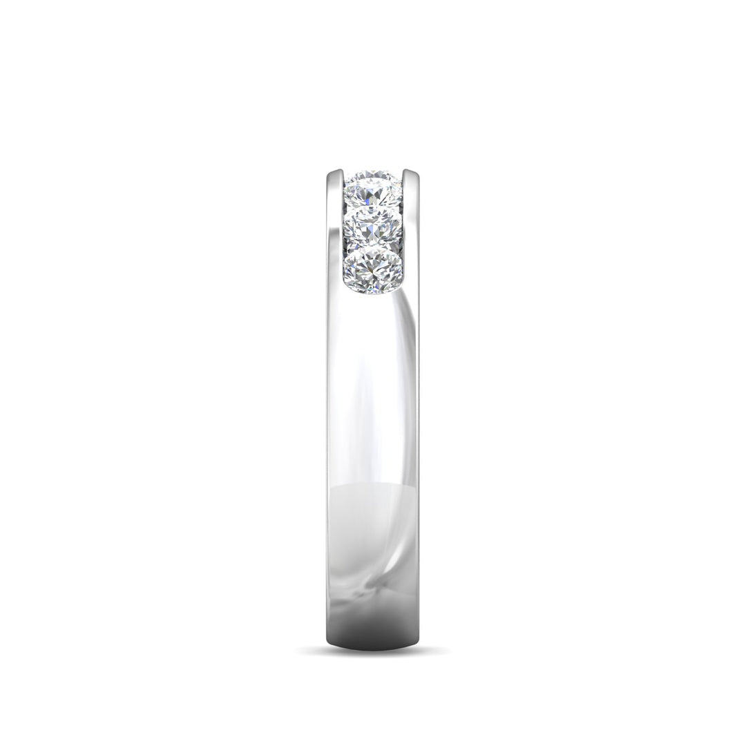 Channel/Shared Prong Wedding Band from the Channel/Shared Prong collection