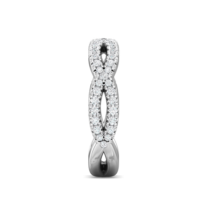 14K Gold White Micropave Wedding Band from the Micropave collection - CYEFM03WB-1_14KW