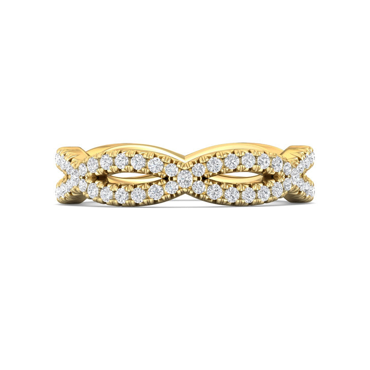 14K Gold Yellow Micropave Wedding Band from the Micropave collection - CYEFM03WB-1_14KY