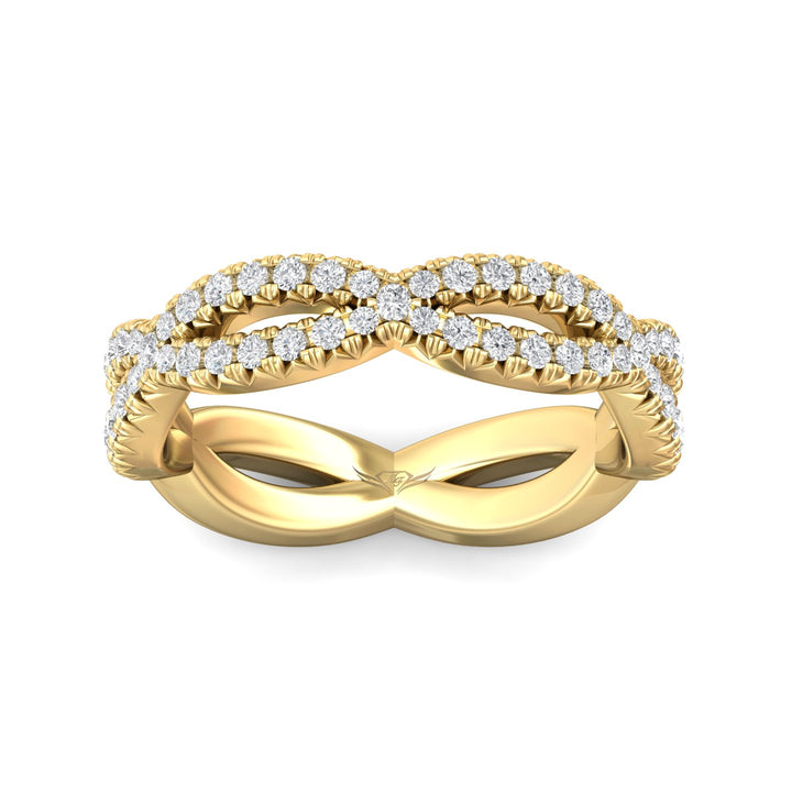 14K Gold Yellow Micropave Wedding Band from the Micropave collection - CYEFM03WB-1_14KY