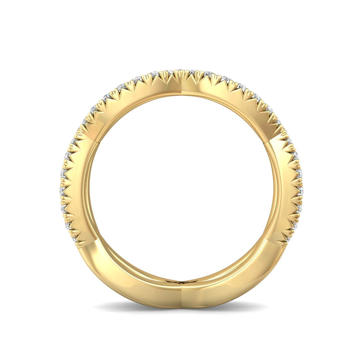 14K Gold Yellow Micropave Wedding Band from the Micropave collection - CYEFM03WB-1_14KY