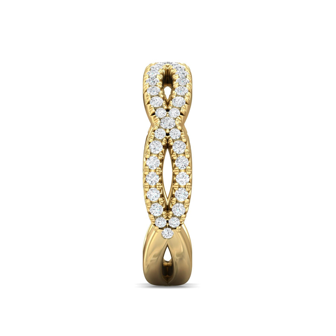 14K Gold Yellow Micropave Wedding Band from the Micropave collection - CYEFM03WB-1_14KY