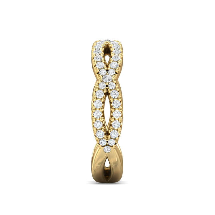 14K Gold Yellow Micropave Wedding Band from the Micropave collection - CYEFM03WB-1_14KY
