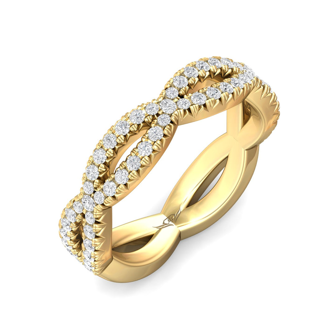 18K Gold Yellow Micropave Wedding Band from the Micropave collection - CYEFM03WB-1_18KY