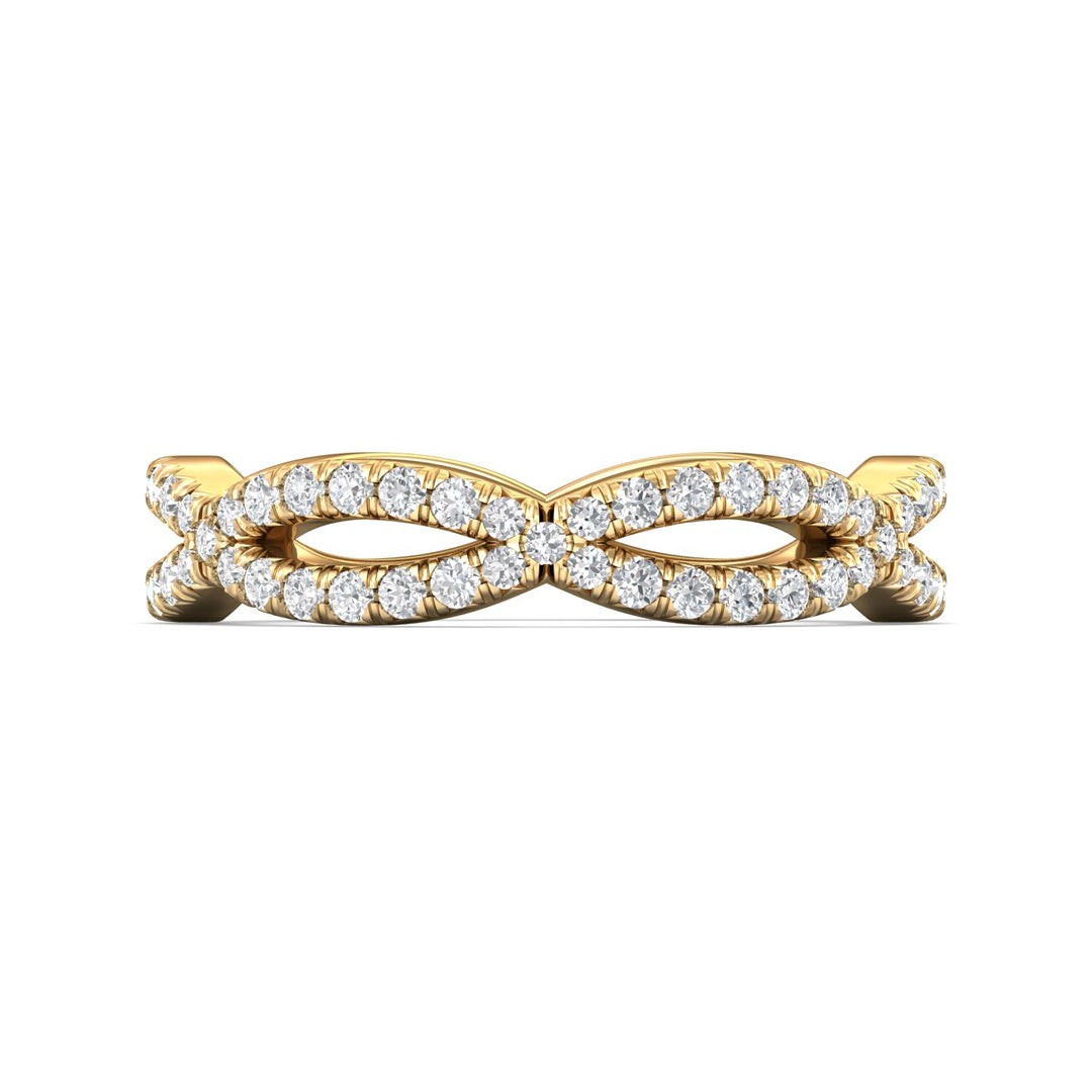 14K Gold Yellow Micropave Wedding Band from the Micropave collection - CYEFM03WB_14KY
