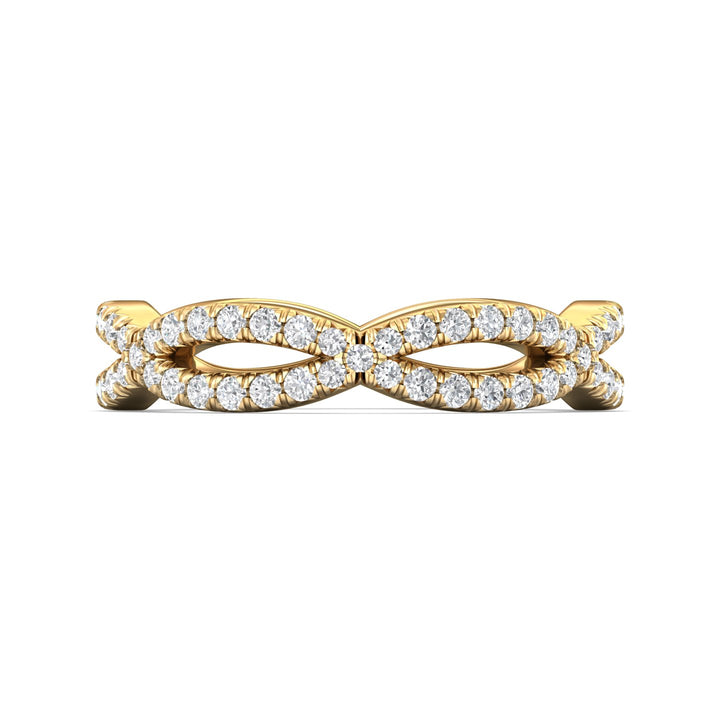 14K Gold Yellow Micropave Wedding Band from the Micropave collection - CYEFM03WB_14KY